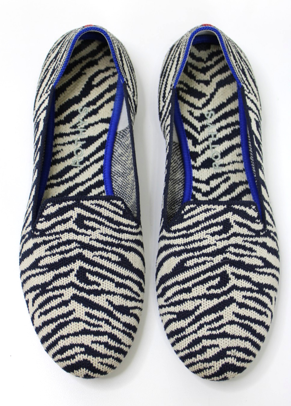 Rothy's Loafers Women 8.5 The Loafer Zebra Print Washable Lightweight Retired